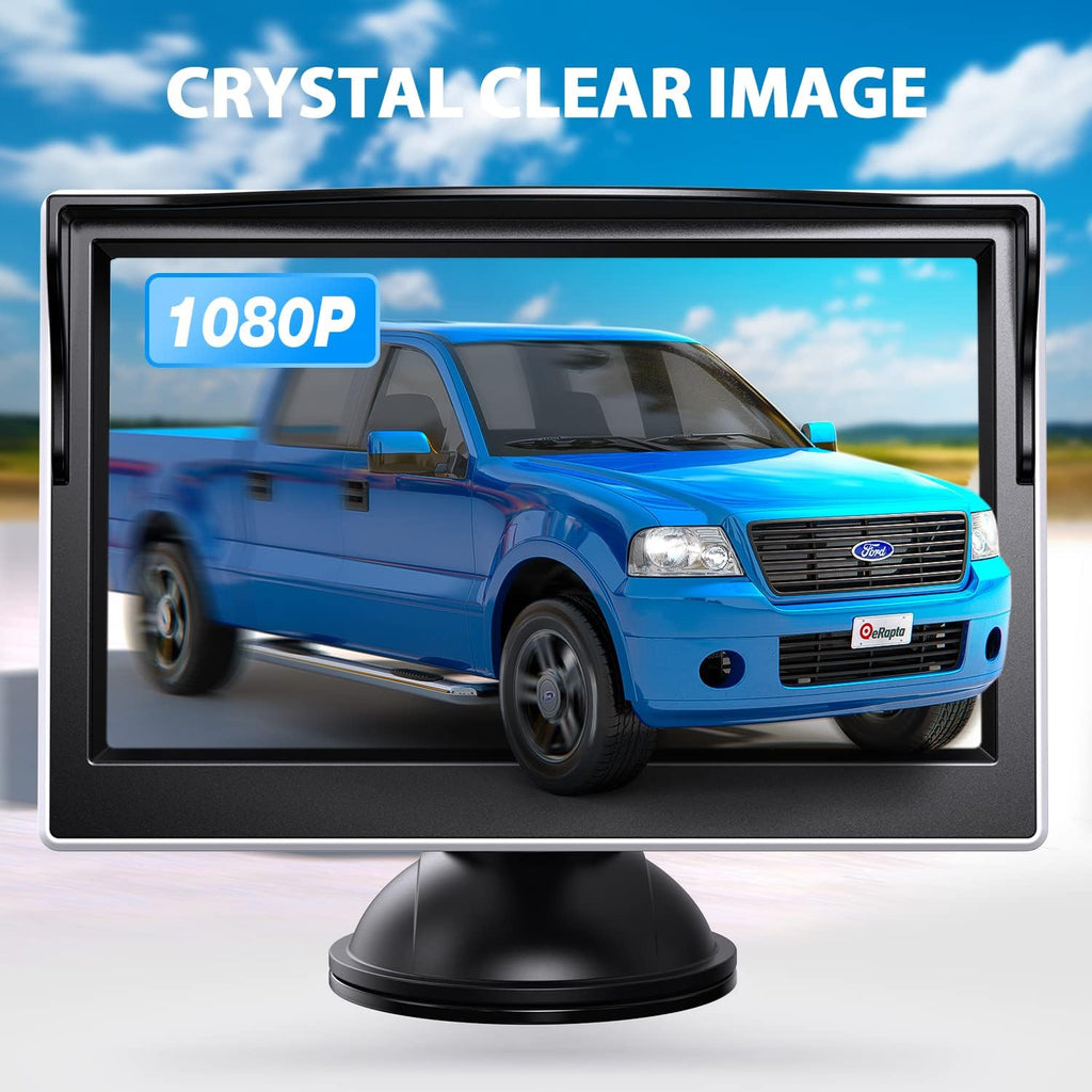 Backup Camera with 5 inch Monitor License Plate Rear View Camera Pack of 2 C6251