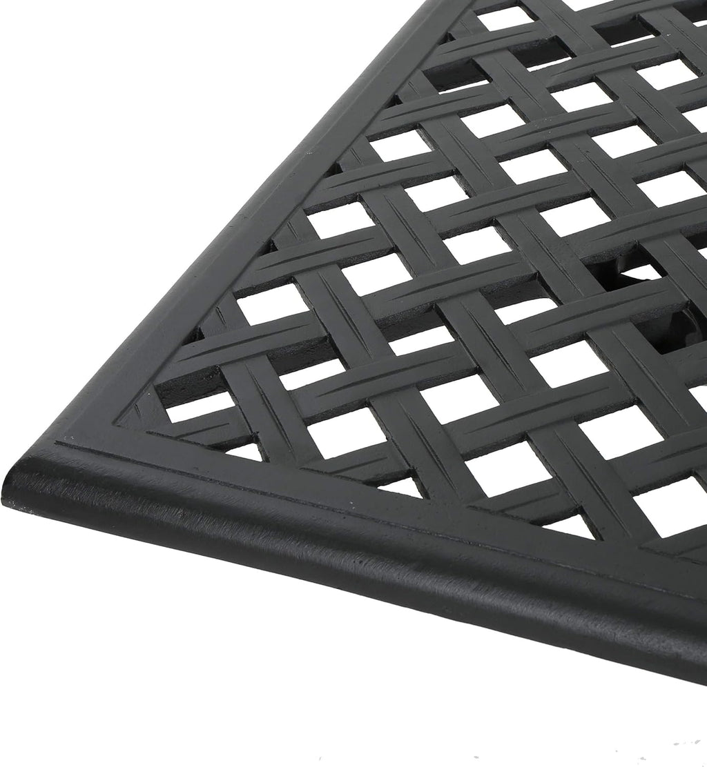 Black Sand Cast Aluminum Rectangle Table D2185