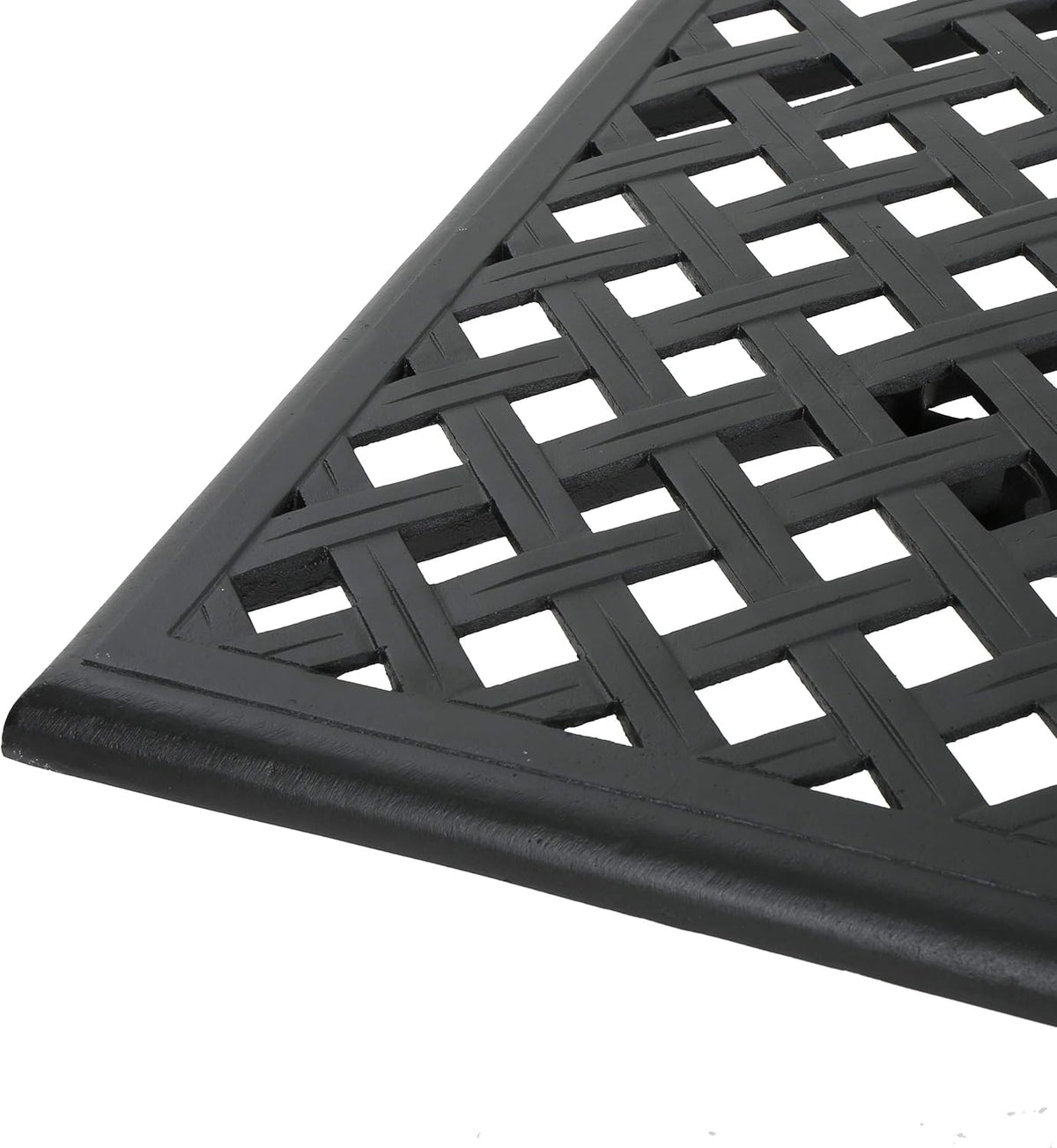 Black Sand Cast Aluminum Rectangle Table D2185