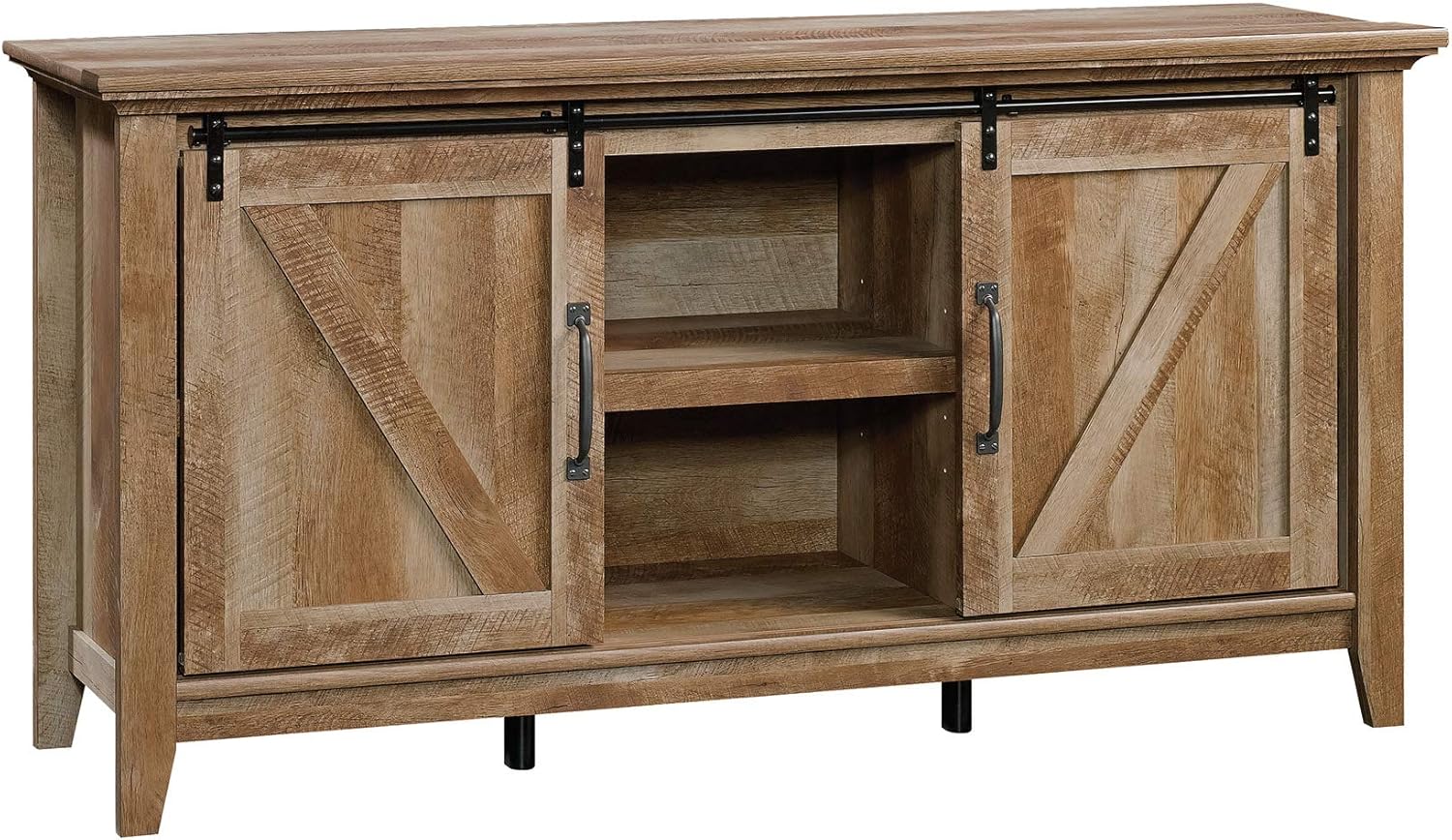 White Plank Finish Credenza W19095