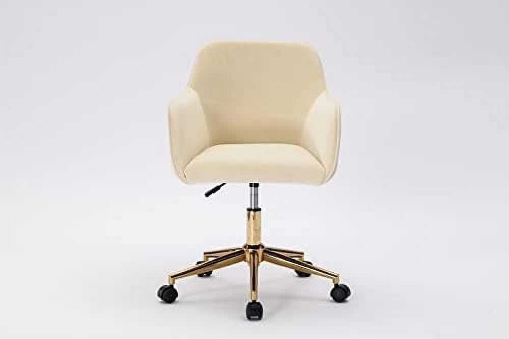 Petal Pink Velvet Fabric Swivel Desk Chair S23179