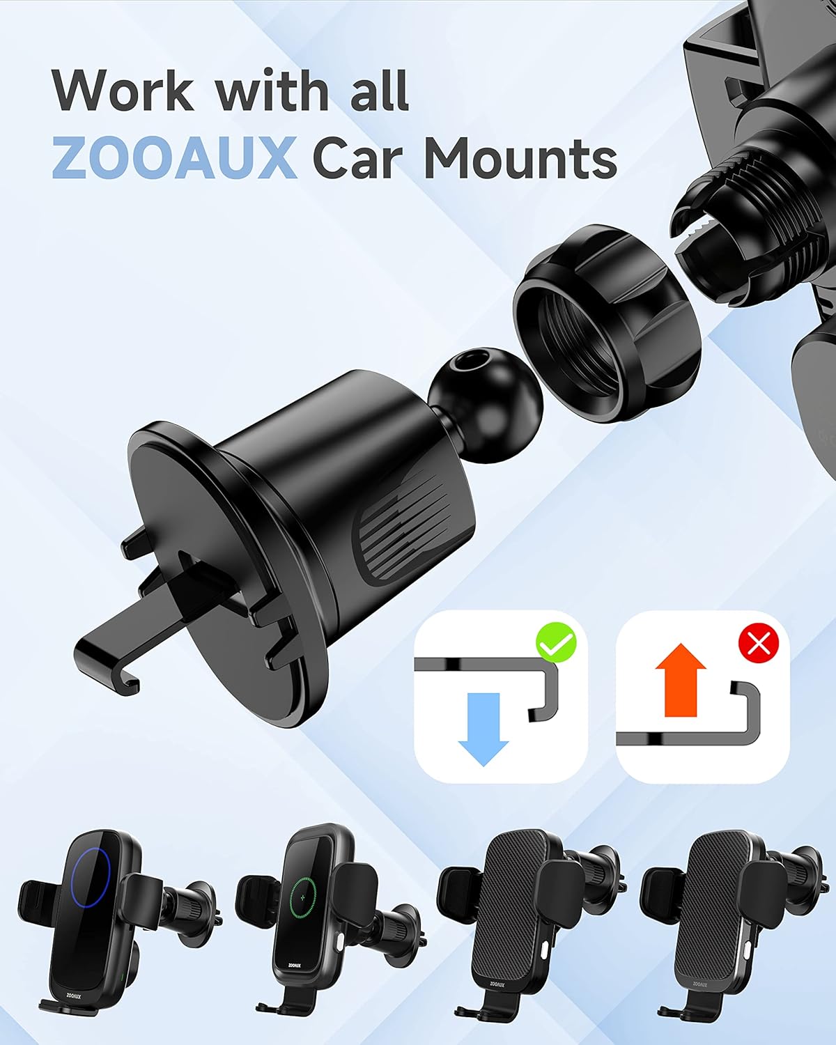 Universal Air Vent Clip Car Mount with Joint Ball Pack of 2 S7861