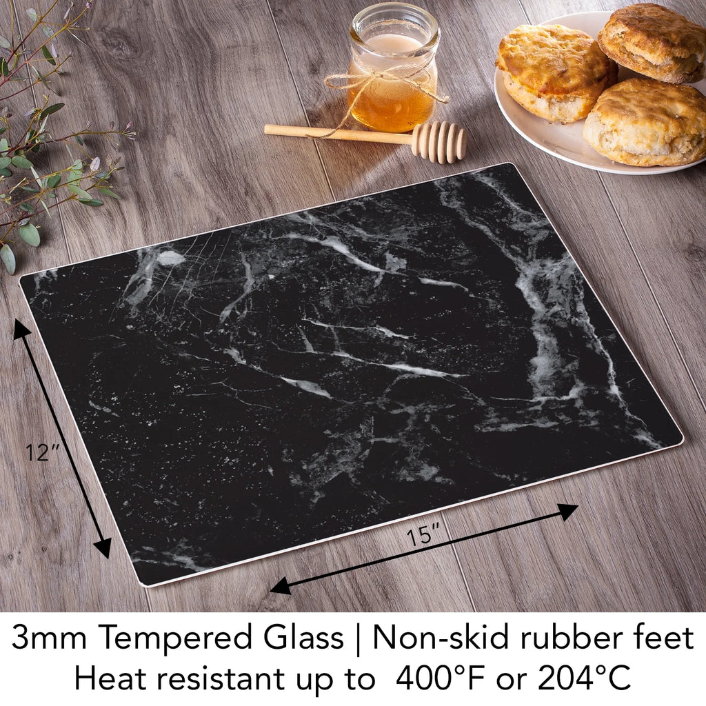 Blue 3mm Glass Cutting Board 15" by 12" V144