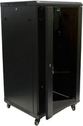22U Wall Mount Network Server Cabinet Rack Glass Door Locking Casters G81241