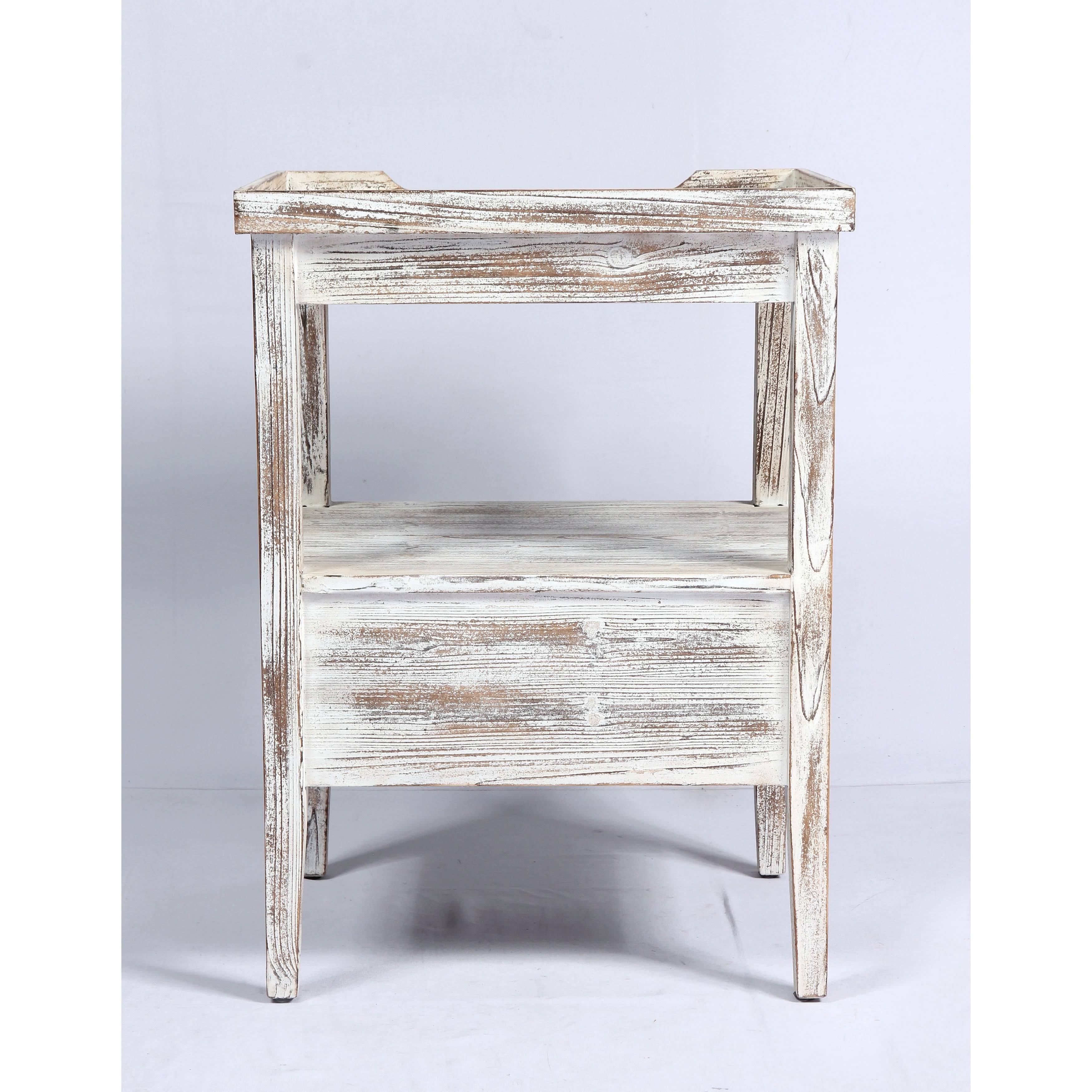Weathered Rectangle Accent Table W155