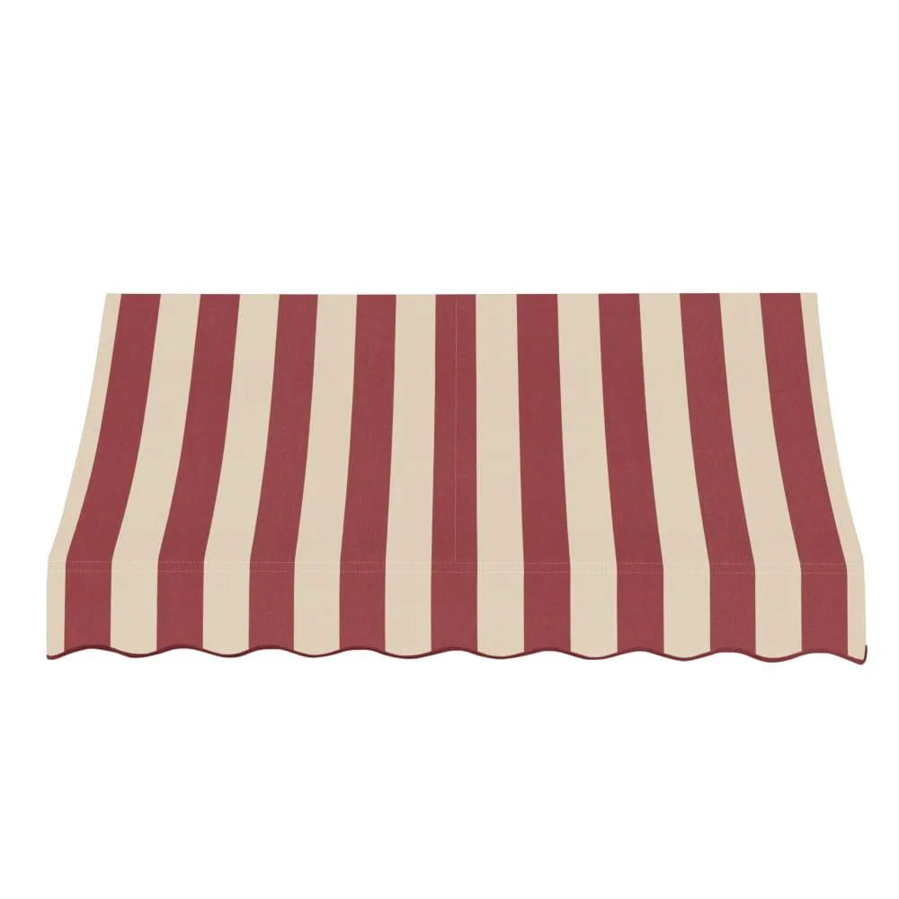 Burgundy/Tan Stripe Acrylic Fixed Awning K715