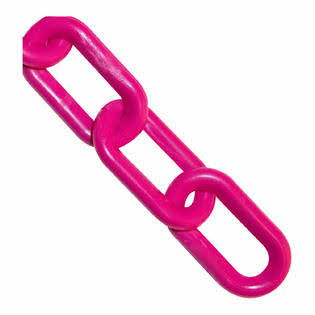 Plastic Chain Barrier, Safety Pink O946163