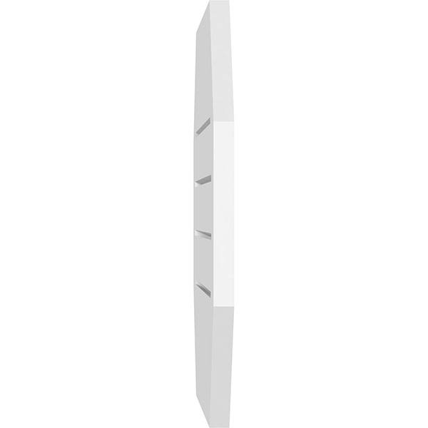 32x22W x 22x22H Horizontal Elongated Octagon Surface Mount PVC Gable Vent Q443446