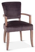 Asphalt Gray Velvet Upholstered Armchair G8459