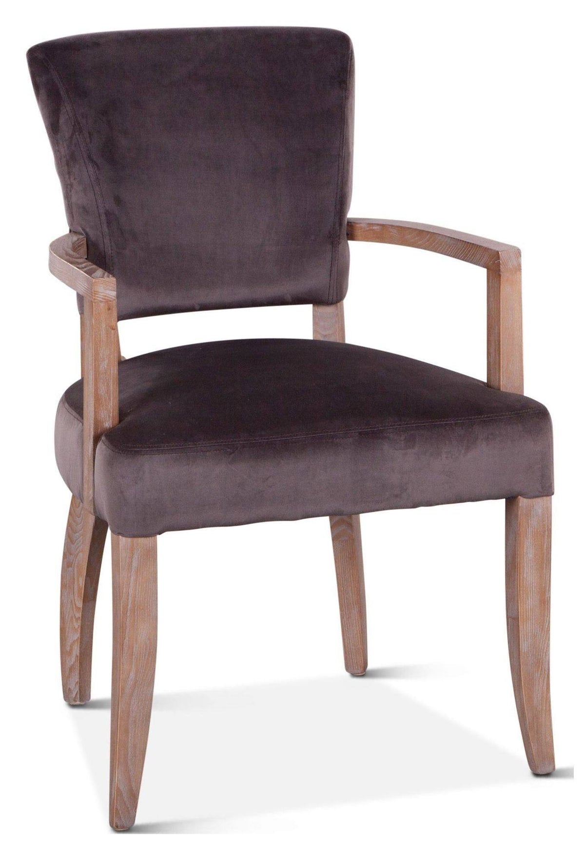 Asphalt Gray Velvet Upholstered Armchair G8459