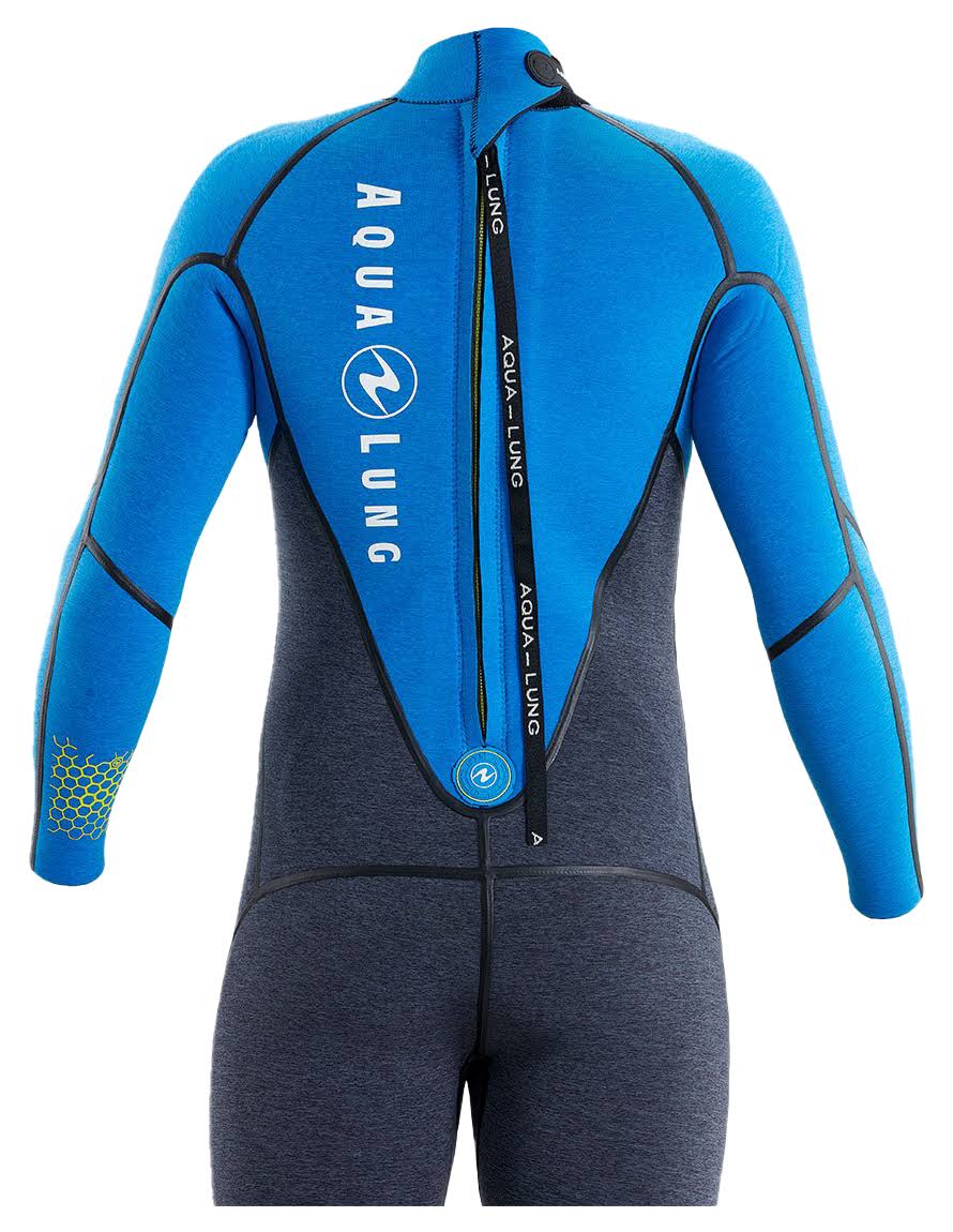 Grey/Blue 5mm Men LS Wetsuit X926592