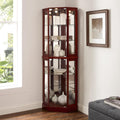 Corner Curio Cabinet with Adjustable Shelves and Internal Light System J8921