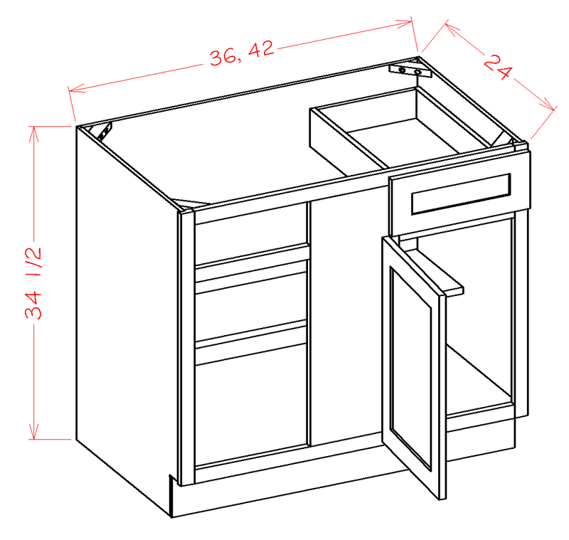 White 1 Door 1 Drawer 1 Shelf Base Cabinet P722754