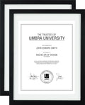Black 11 x 14 8-1/2 x 11 Floating Frame, 2 Count S841