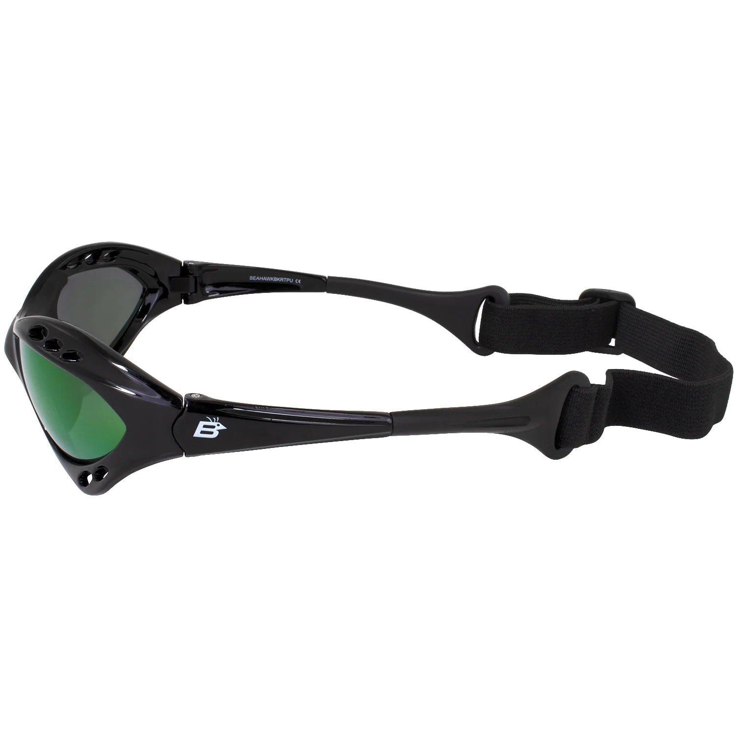 3 Pairs Padded Polarized Sunglasses w/Strap Silver Frame w/Smoke Lens & Black Frames w/Blue & Purple Mirror Lenses O99935
