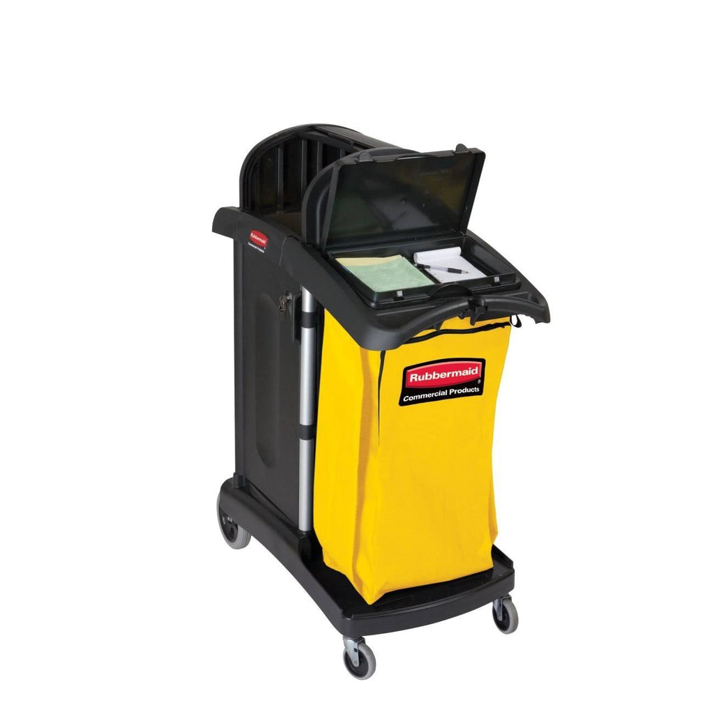 Black High Capacity Cleaning Cart Y507