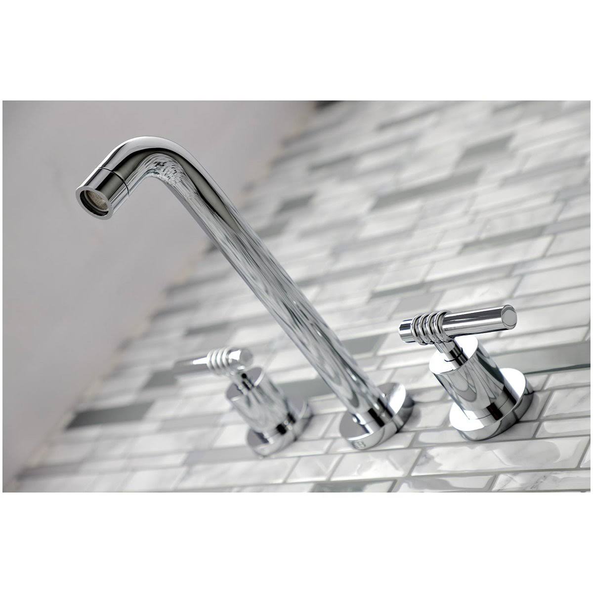 Polished Chrome 2-Handle Wall Mount Tub Faucet C8464