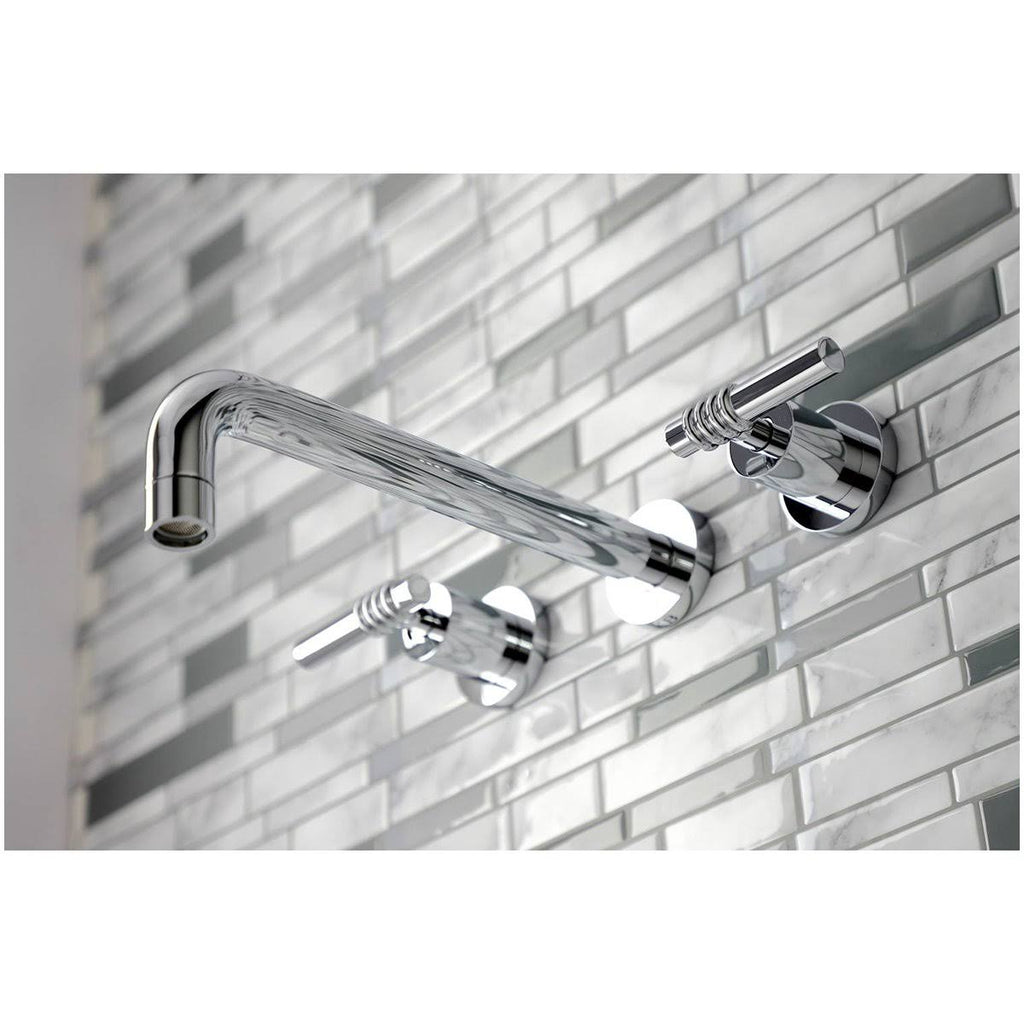 Polished Chrome 2-Handle Wall Mount Tub Faucet C8464