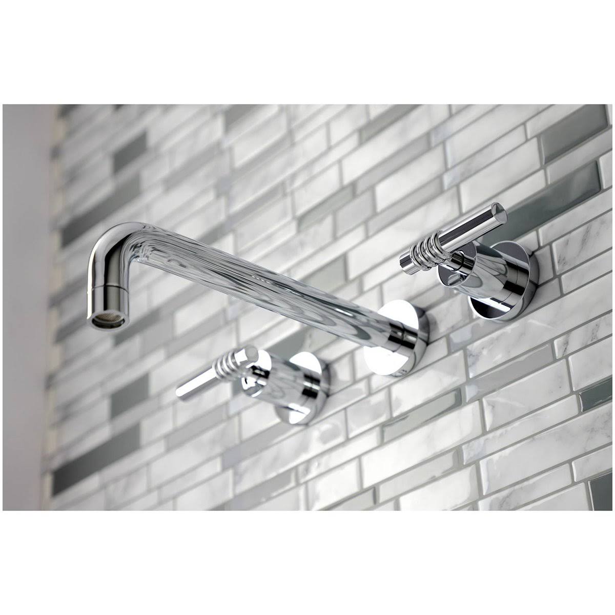 Polished Chrome 2-Handle Wall Mount Tub Faucet C8464