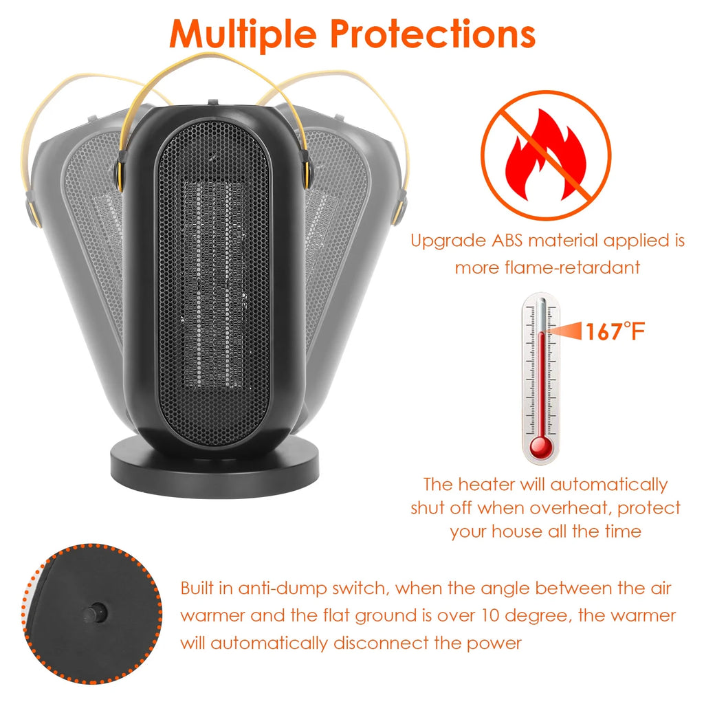 1200W PTC Ceramic Oscillating Space Heater I356