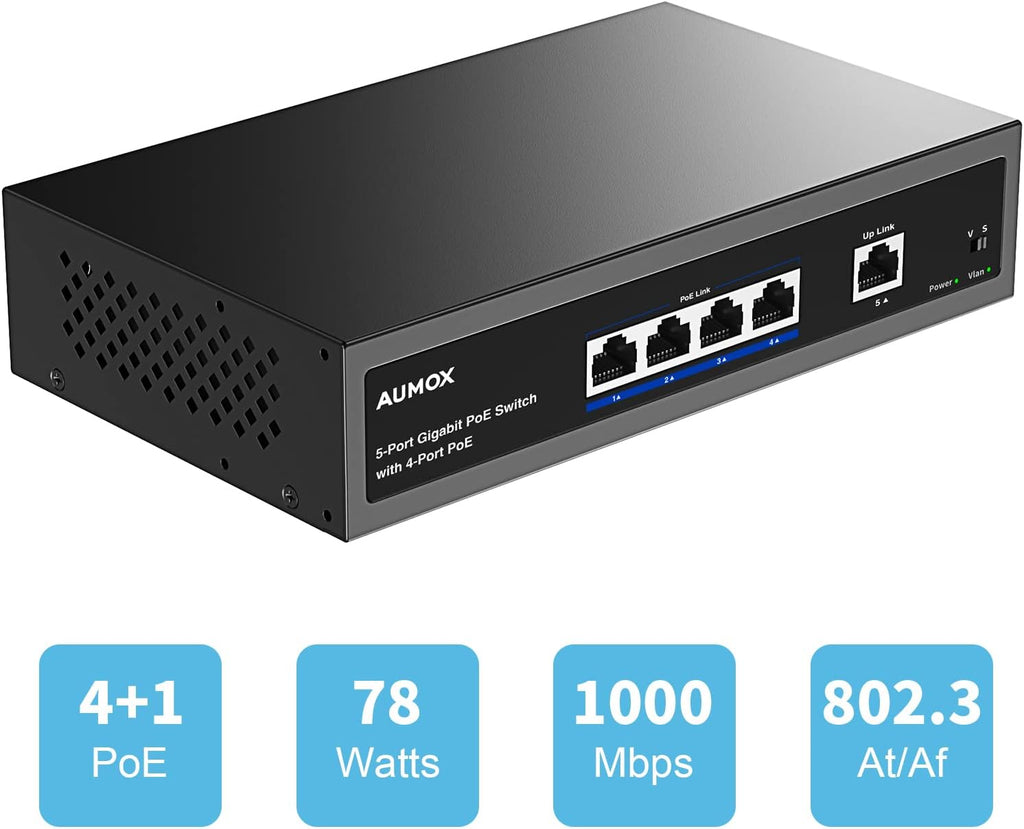 18-Port Ethernet Gigabit PoE Switch with 2 Uplink Ports, 250W, Metal Casing, Rackmount, Unmanaged Y775597