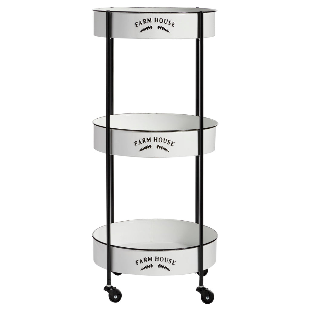 White Metal Storage Cart C732