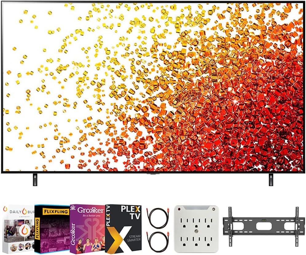 75 Inch 4K Nanocell TV with Wall Mount, Surge Adapter, and 2X 6FT 4K HDMI 2.0 Cable D709812