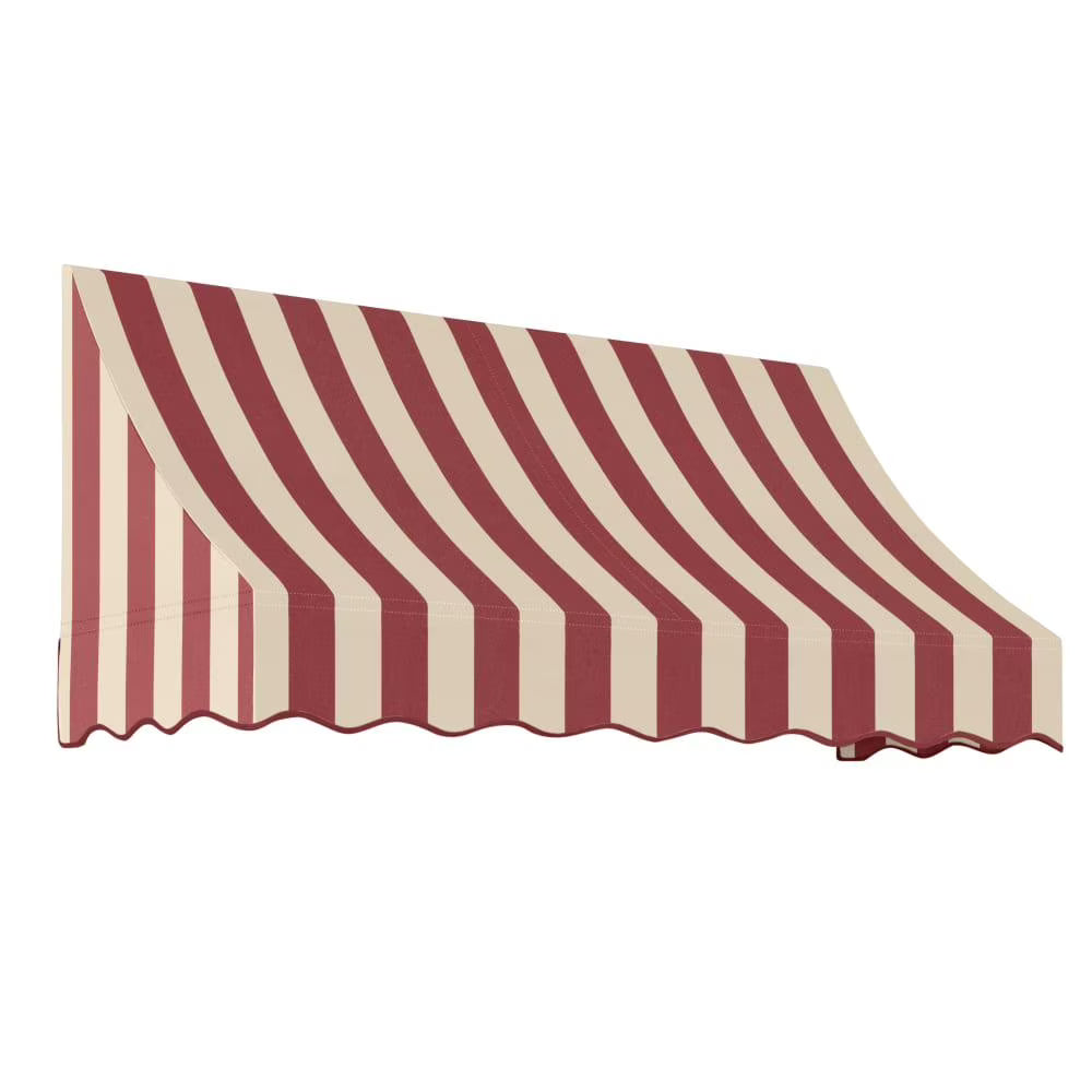 Burgundy/Tan Stripe Acrylic Fixed Awning K715