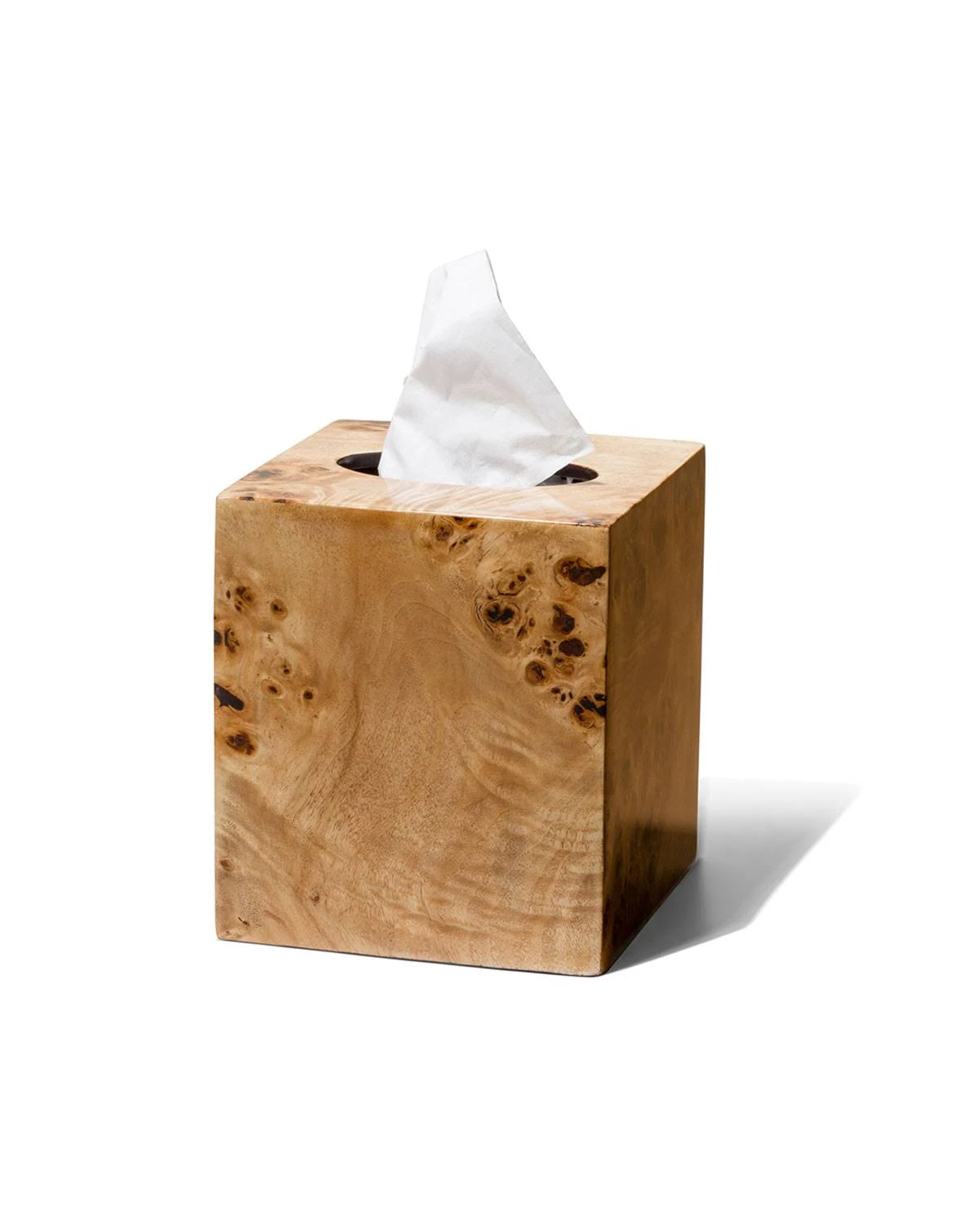 Burl Veneer Tissue Box X119