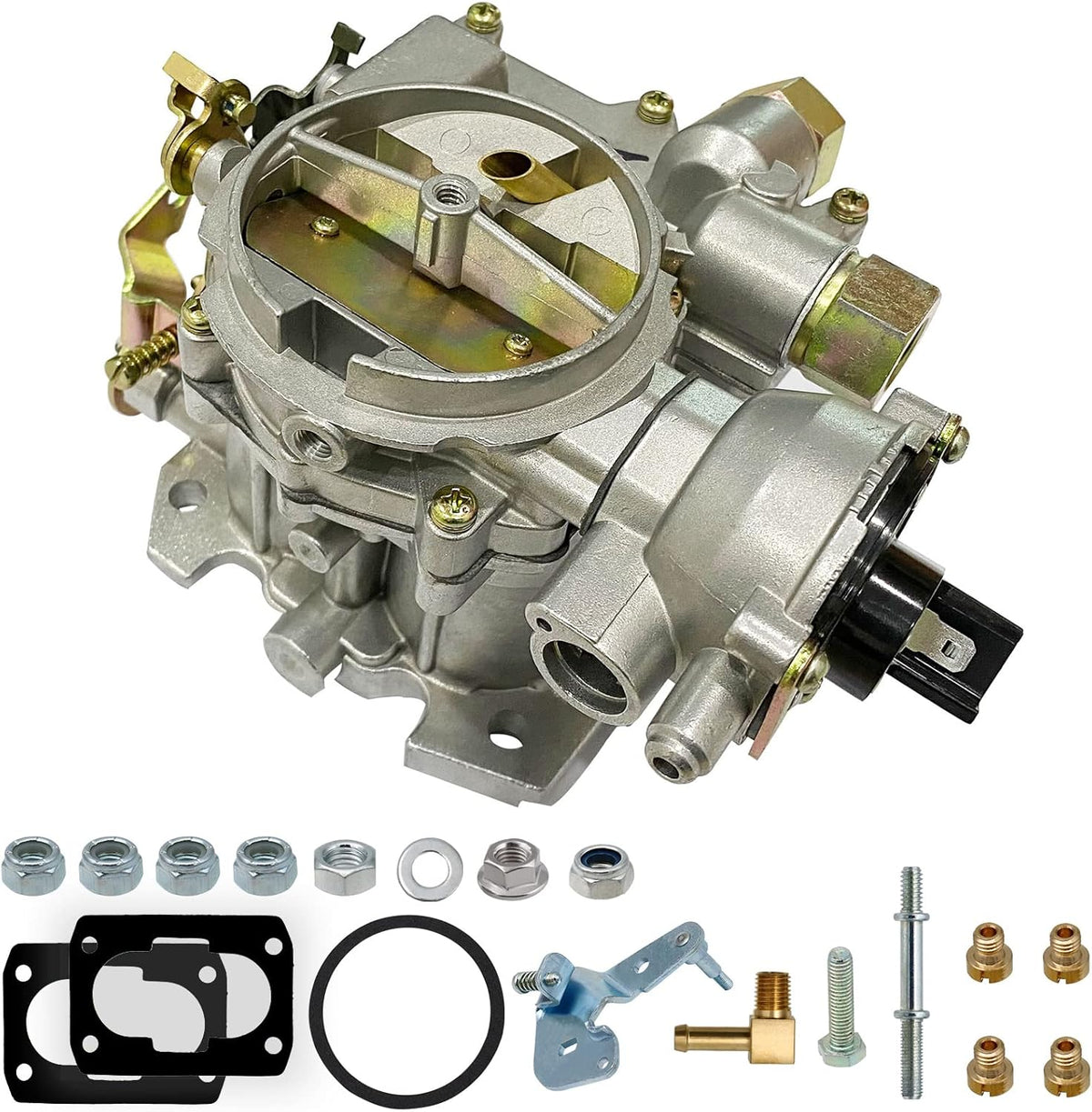 Marine Carburetor 2 Barrel Electric Choke with Jets and Gaskets J5162