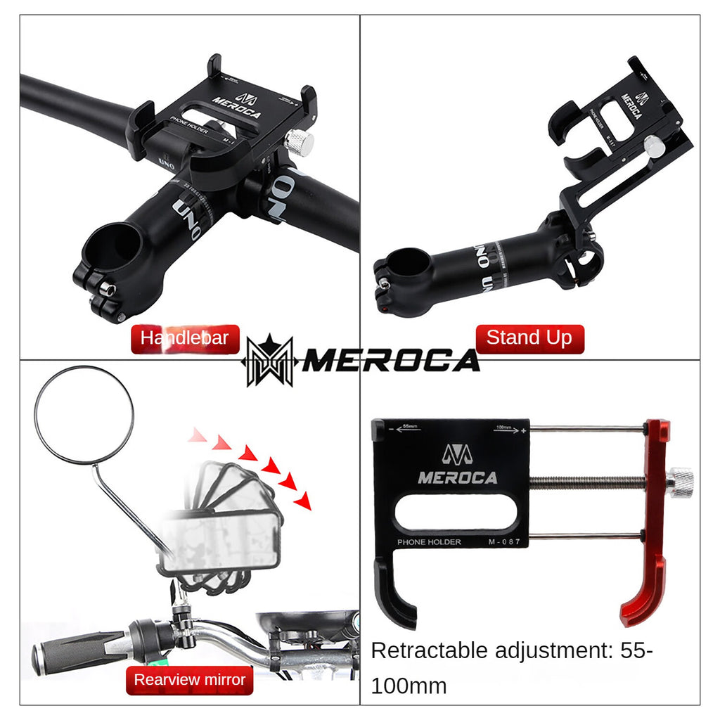 White Metal Phone Holder Motorcycle Mount W6374