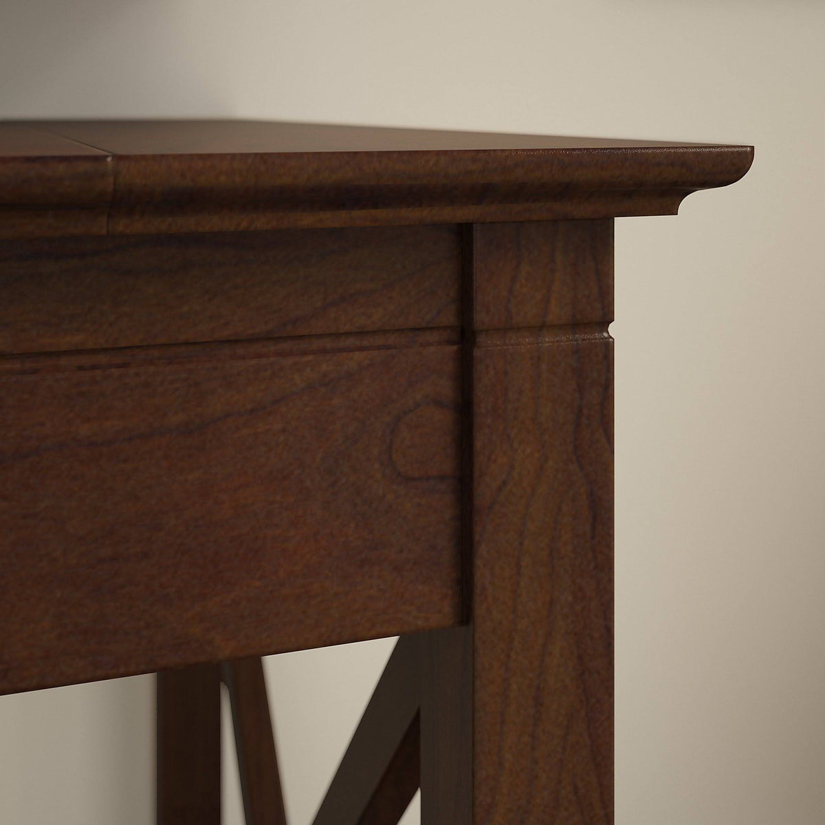 Linen White Oak L-Shaped Desk with 2-Drawer Mobile File Cabinet F56057