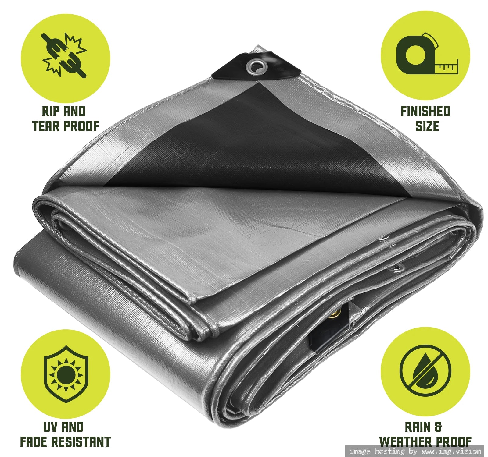 8 Mil Heavy Duty Waterproof Tarp 20′ X 30′Ft W70807