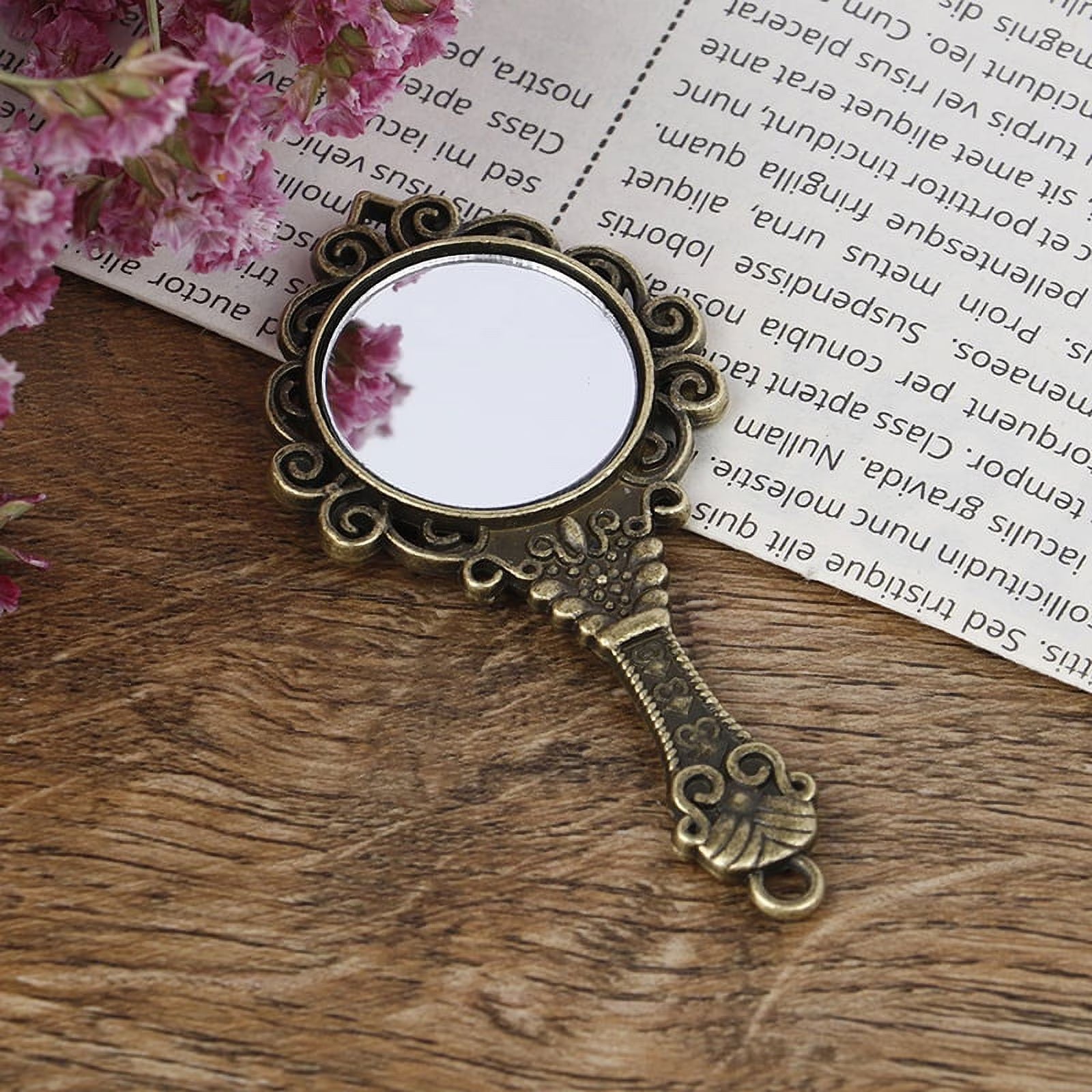 Vintage Metal Frame Mirror Dollhouse Miniature Bathroom Furniture W449931