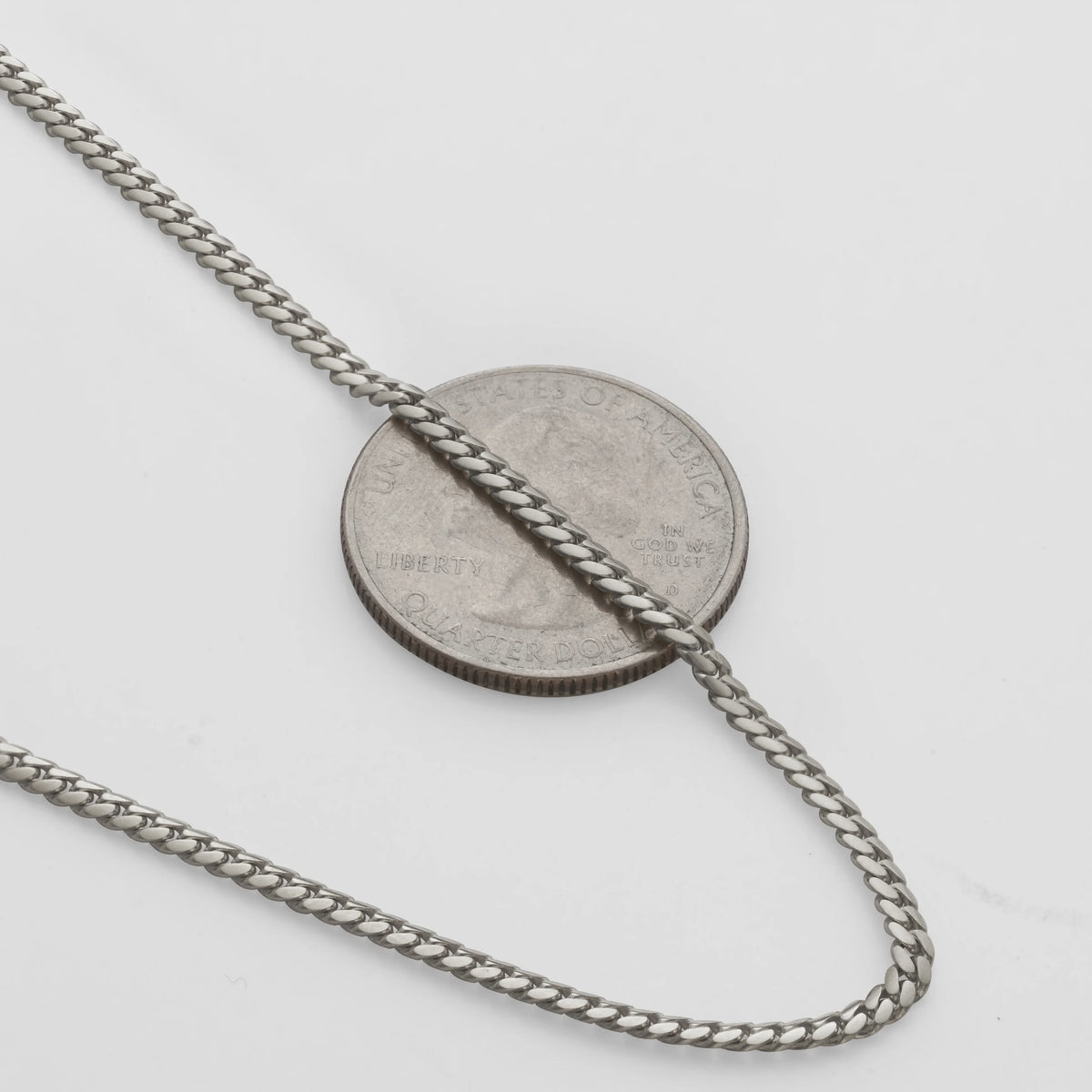 10k White Gold Miami Cuban Link Chain Necklace with Lobster Lock (28") K280