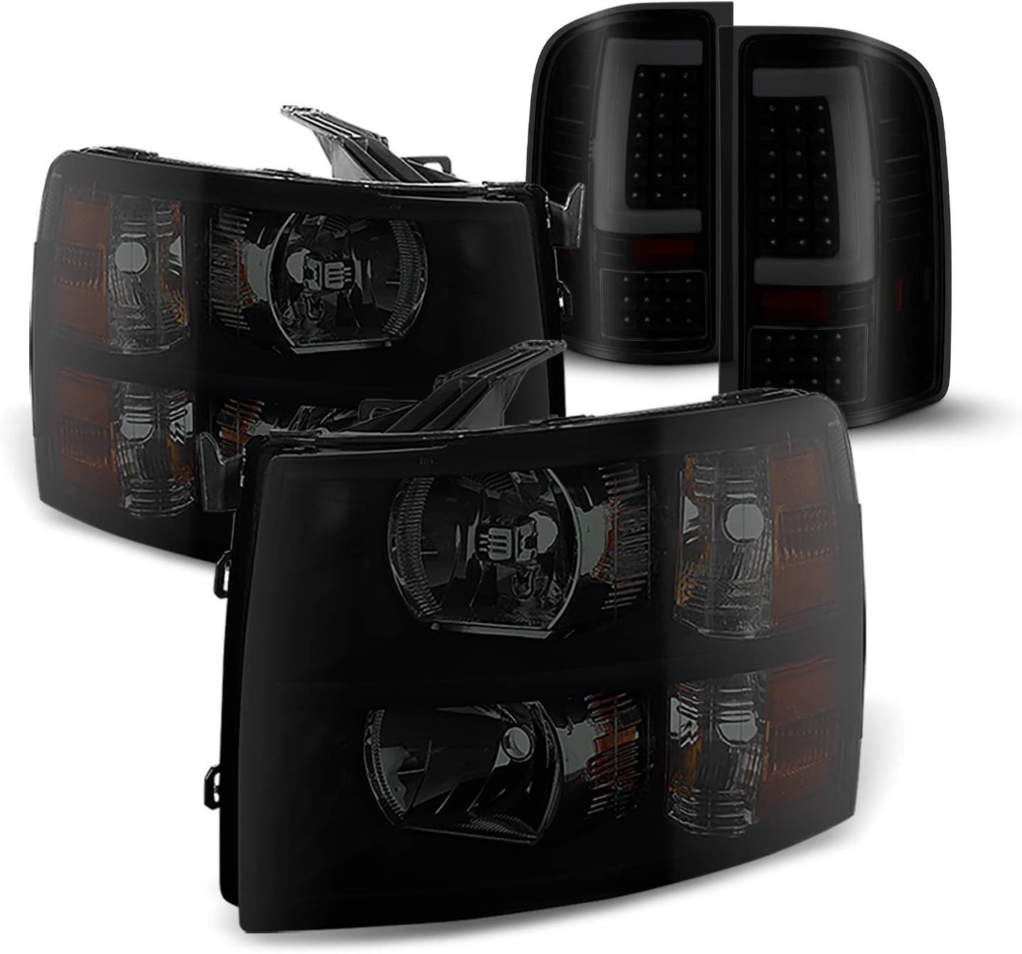 Black Smoked LED Tail Light and Headlight F674896
