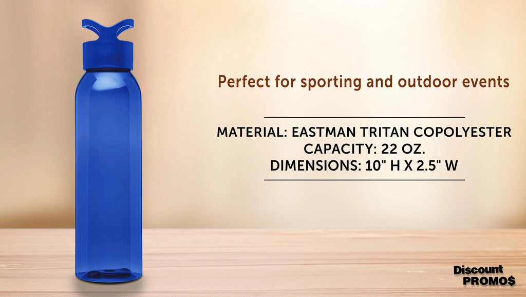 Blue 22 Oz. Tritan Plastic Water Bottles Set of 10 C554704