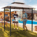 8x5 Steel Frame Outdoor Grill Gazebo Canopy P683534