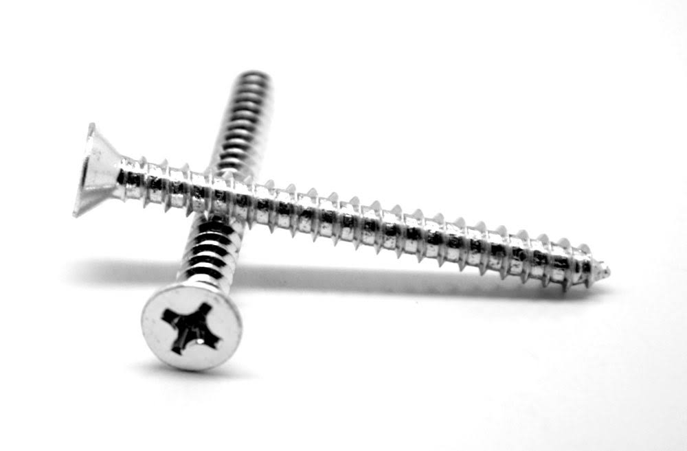1/4-14 x 2 1/4 Sheet Metal Screw Phillips Flat Head Type AB Low Carbon Steel Zinc Plated Z53275