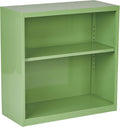 Green Metal Bookcase with 1 Adjustable Shelf P3579