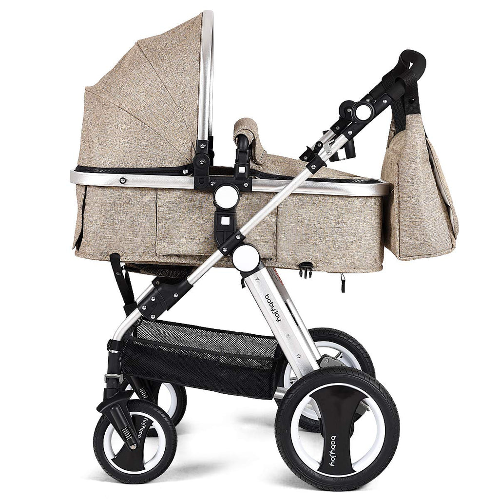 Blue 2-in-1 Convertible Baby Stroller with 5-Point Harness U23944