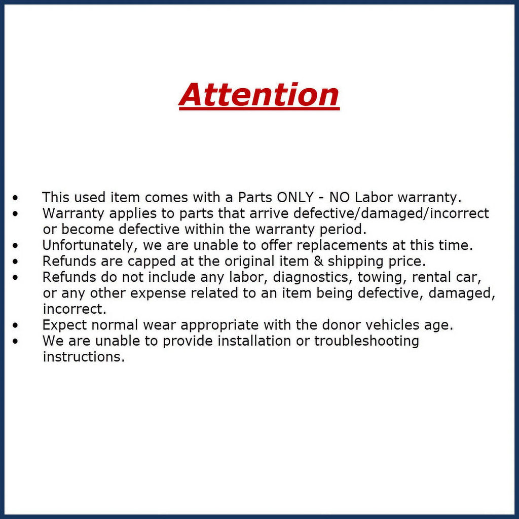 Pre-Owned Rear Retractable Cargo Cover E2338