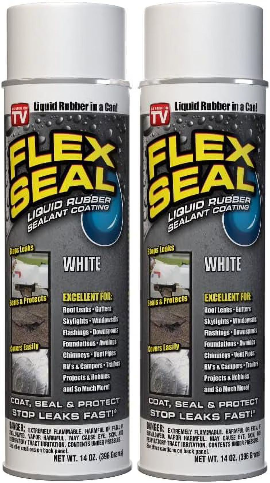 White Rubber Sealant Spray Coating, 14-oz (2 Pack) B61304