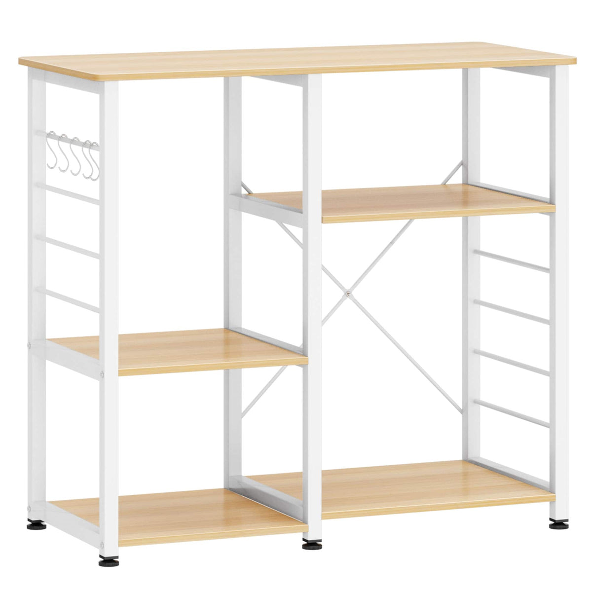 Maple 4-Tier Kitchen Baker's Rack Microwave Stand Storage Rack X220461