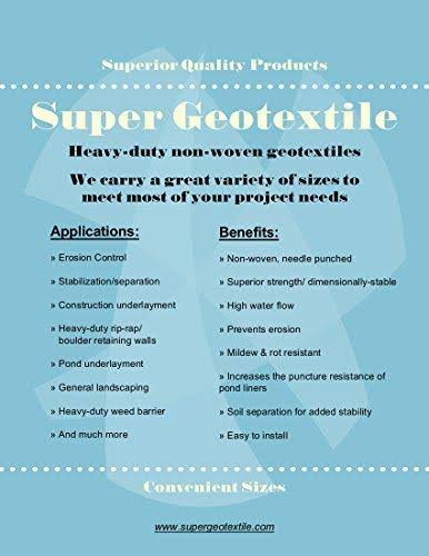 8 oz Geotextile 3 Foot Wide 3 x 100 O803172