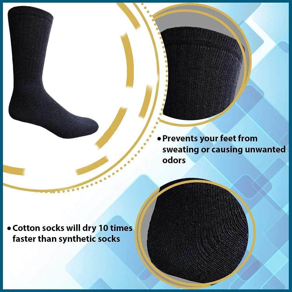 36 Pairs Navy Cotton Athletic Socks Shoe Size 10-13 I492793