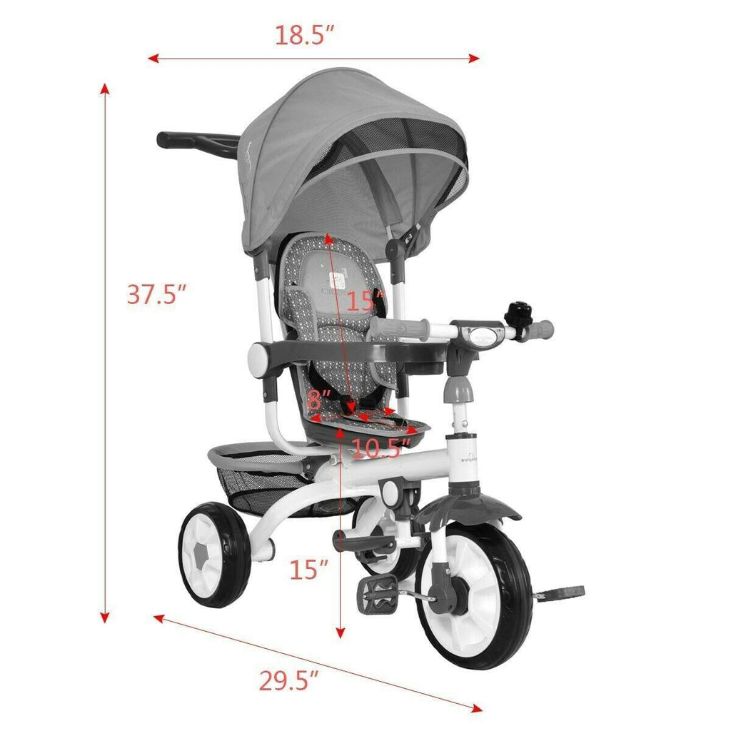 Detachable Baby Stroller Tricycle with Round Canopy B21719