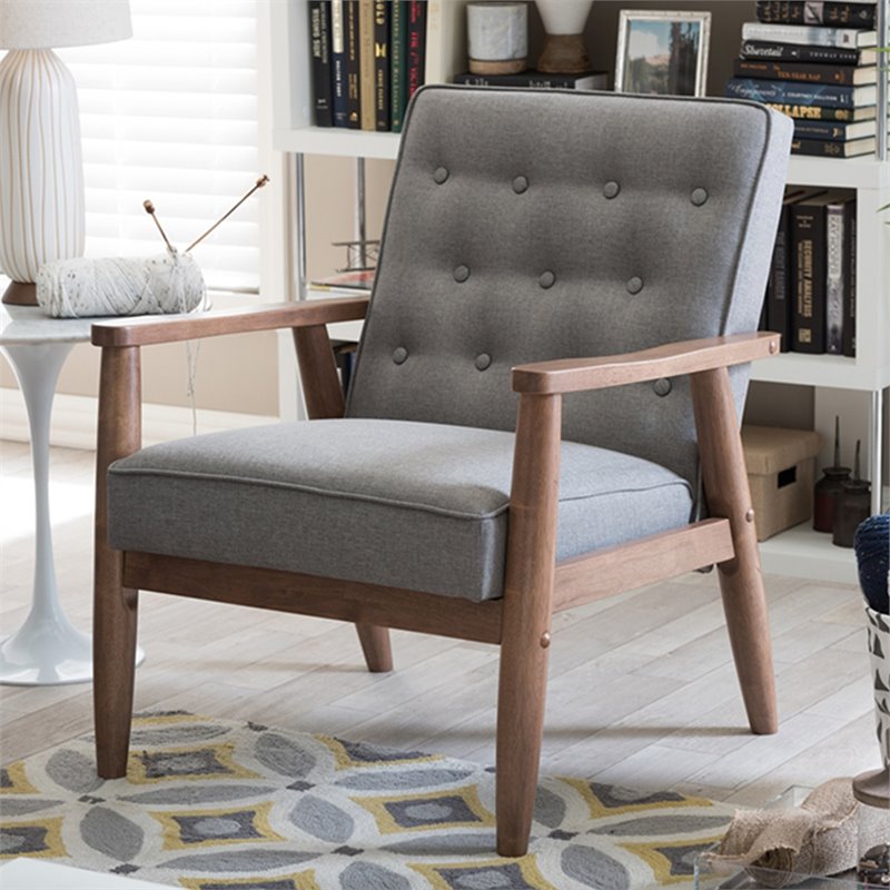 2 Piece Tufted Loveseat and Chair Set in Gray I937
