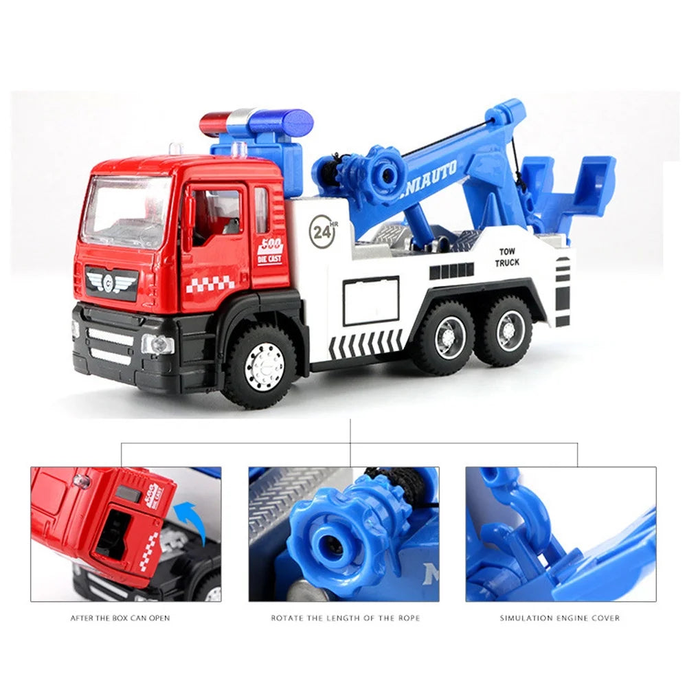 Pull Back Toy Tow Truck with Lights and Sound S6668
