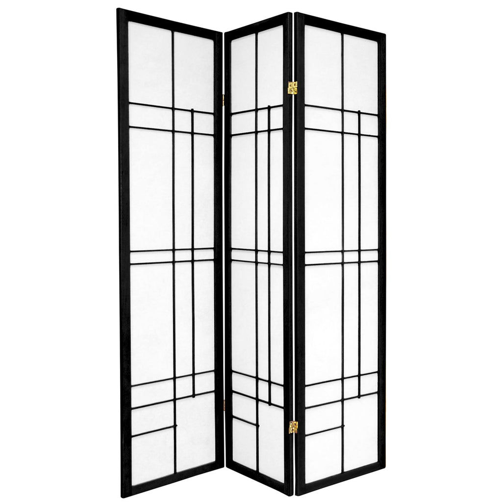 Black 3 Panel Shoji Screen V2524